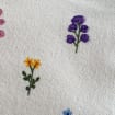 Handbemaltes Federmäppchen aus Stoff mit Wildblumenmuster, 21 x 13 cm, für Schule und Kosmetik