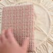 A5 Notizbuch mit wattiertem Stoffeinband, 200 leere teefarbene Seiten, Vintage Spitzen Junk Journal