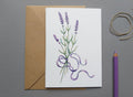 Grußkarte Lavendel mit Umschlag, 10,5 x 14,8 cm, 300 g/m² Mattpapier, Klappkarte