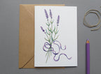 Grußkarte Lavendel mit Umschlag, 10,5 x 14,8 cm, 300 g/m² Mattpapier, Klappkarte