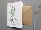 Grußkarte Lavendel mit Umschlag, 10,5 x 14,8 cm, 300 g/m² Mattpapier, Klappkarte