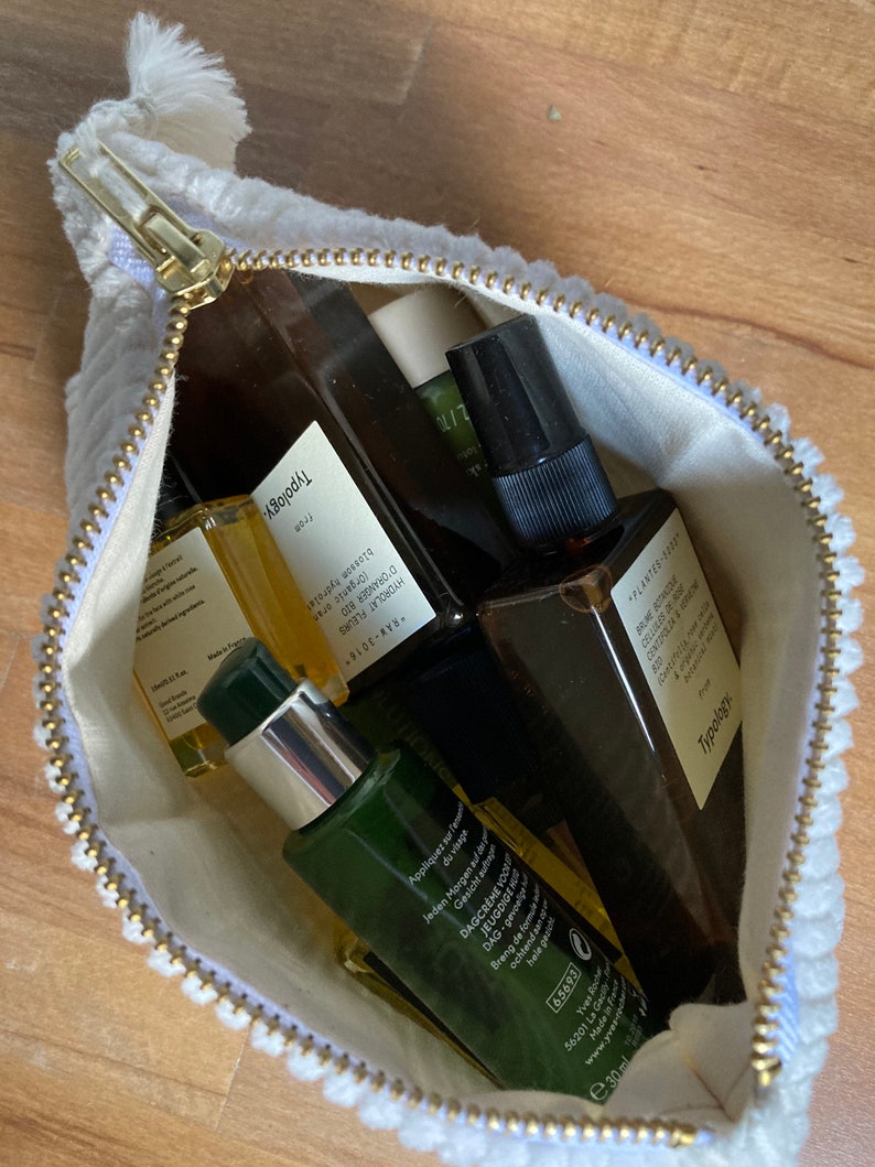 Breitcord Zip-Beutel Make-up Kosmetiktasche mit Reißverschluss, Baumwoll-Cord, 22 x 11 x 9 cm, Schwarz