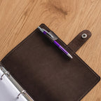 Leder Ordnerhülle für 3-Ring und 6-Ring A5 A4 Ringbuch
