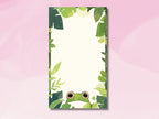 Frosch-Notizblock mit niedlichem Frosch-Design, 30 Seiten, 8 x 14 cm, für Listen und Kritzeleien