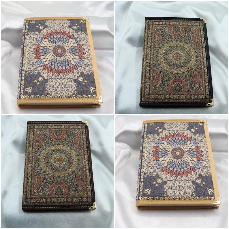 Handgefertigtes Notizbuch , Aztekisches Boho-Design, 14 x 20 cm, 100 linierte Seiten
