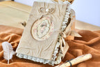 Vintage Wildleder Notizbuch A6 Leer 500 Seiten Mit Spitze Und Lederbändern