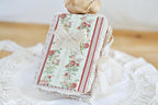 Rotes Rosen A6 Hardcover Stoff Vintage Stil 500 Seiten leer