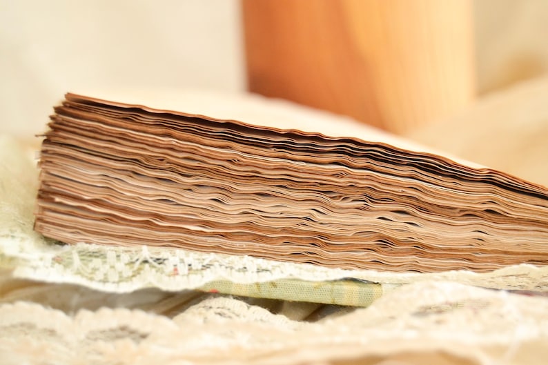 Baumwollstoff mit roten Rosen und Spitze, Vintage-Stil Notizbuch, A6, 500 Seiten, leer