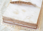Rotes Rosen A6 Hardcover Stoff Vintage Stil 500 Seiten leer