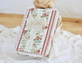 Rotes Rosen A6 Hardcover Stoff Vintage Stil 500 Seiten leer