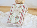 Rotes Rosen A6 Hardcover Stoff Vintage Stil 500 Seiten leer