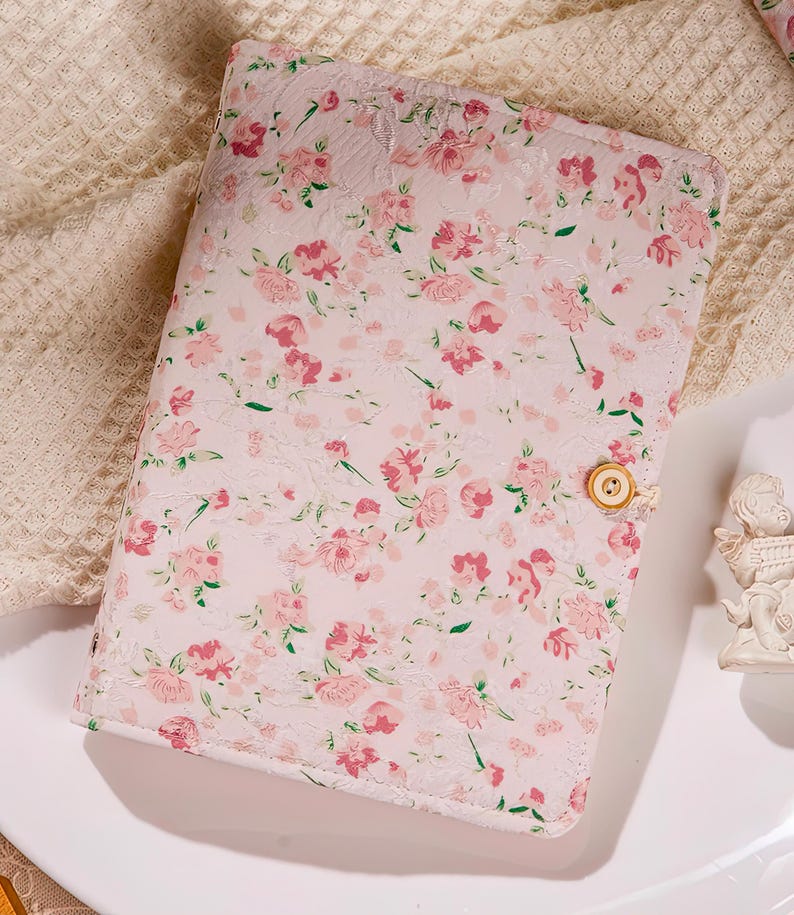 A6 A5 Retro Notizblock aus Stoff mit Blumenmuster, handgemachtes Hardcover Notizbuch mit austauschbaren Loseblattseiten