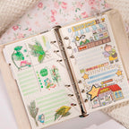 A6 A5 Retro Notizblock aus Stoff mit Blumenmuster, handgemachtes Hardcover Notizbuch mit austauschbaren Loseblattseiten
