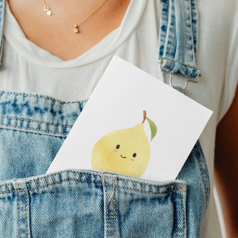 Grußkarte Zitrone A6 Postkarte Geburtstagseinladung Kindergeburtstag 300g Naturpapier