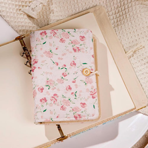 A6 A5 Retro Notizblock aus Stoff mit Blumenmuster, handgemachtes Hardcover Notizbuch mit austauschbaren Loseblattseiten