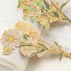 Geburtsstein Lesezeichen, Floral Metall Lesezeichen mit Geburtsstein Anhänger, Lesezeichen für Bücher,