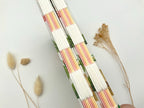 Handgebundenes Notizbuch Skizzenbuch Hardcover Blumendesign Buntes Papier