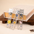 Katzen Lesezeichen mit Geburtsmonat Blume, Gepresste Blumen Lesezeichen, Geschenk für Katzenliebhaber und Buchliebhaber