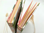 Handgebundenes Notizbuch Skizzenbuch Hardcover Blumendesign Buntes Papier
