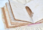Junk Journal A5 Hardcover Stoffbezug Tee-Kaffee gefärbt 200 leere Seiten