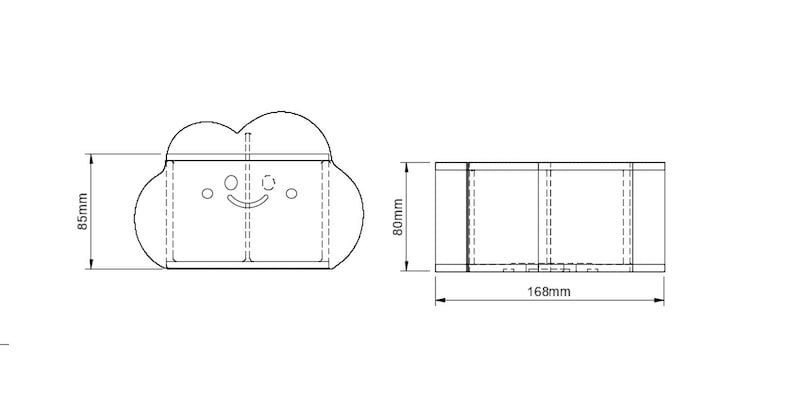Stiftehalter Wolke mit Gesicht – Schreibtisch Organizer für Marker, Buntstifte und Stifte