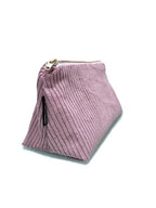 Breitcord Zip-Beutel Make-up Kosmetiktasche mit Reißverschluss, Baumwoll-Cord, 22 x 11 x 9 cm, Schwarz
