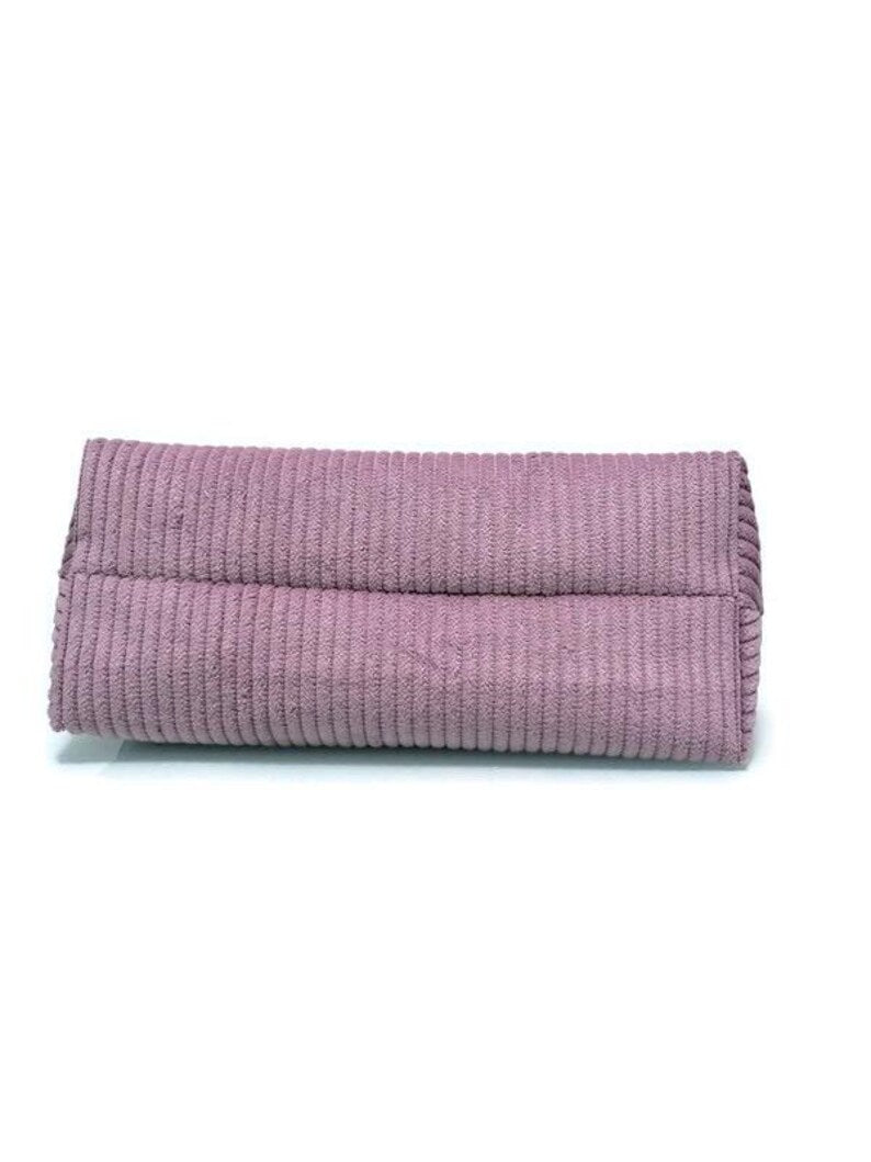 Breitcord Zip-Beutel Make-up Kosmetiktasche mit Reißverschluss, Baumwoll-Cord, 22 x 11 x 9 cm, Schwarz