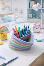 Herz Stiftehalter Schreibtisch Organizer mit mehreren Fächern, 3D-gedruckt, minimalistisch