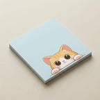 Haftnotizen Katze 76x76 mm, 25 Blatt, süßes Katzenmotiv, Notizzettel für Schreibtisch und Büro