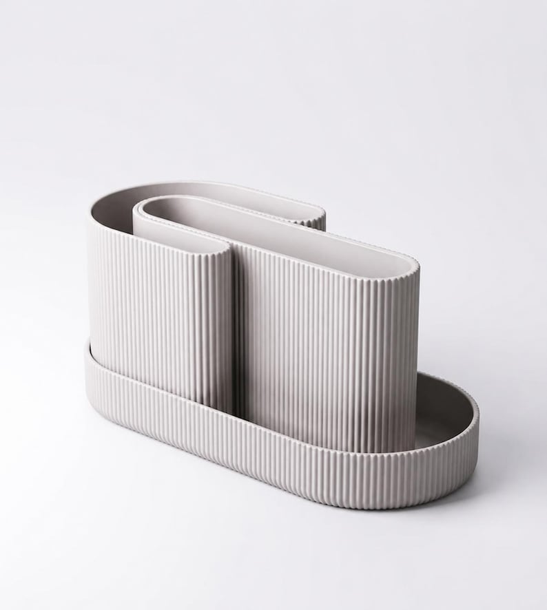 Modularer Schreibtischorganizer aus PLA-Kunststoff, minimalistisch, mit 2 herausnehmbaren Einsätzen