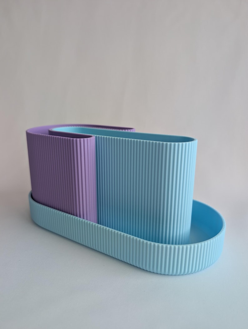 Modularer Schreibtischorganizer aus PLA-Kunststoff, minimalistisch, mit 2 herausnehmbaren Einsätzen