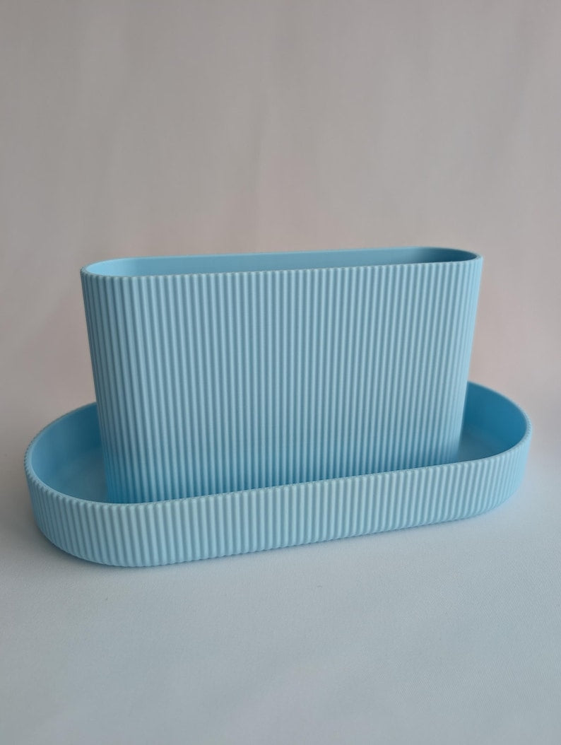Modularer Schreibtischorganizer aus PLA-Kunststoff, minimalistisch, mit 2 herausnehmbaren Einsätzen