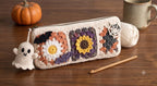 Gehäkeltes Federmäppchen mit Blumenmuster, quadratisches Federmäppchen aus Baumwollgarn
