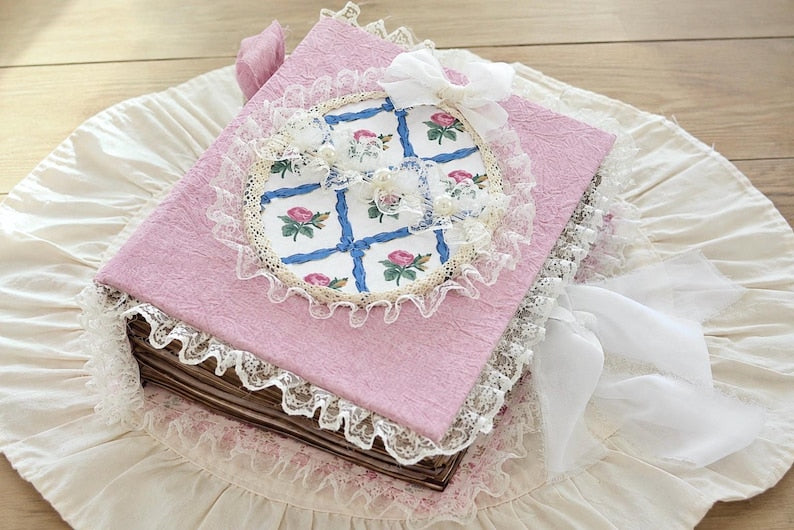 A5 Stoff Hardcover 200 Seiten Tee-Kaffee gefärbt, leeres DIY Notizbuch