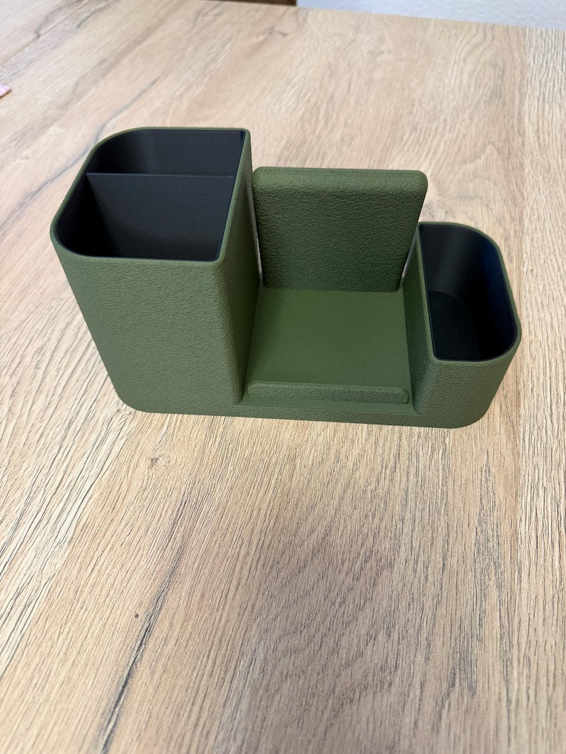 Schreibtisch Organizer mit Smartphone-Halter, Stiftehalter, Büro Aufbewahrung, 3D-Druck