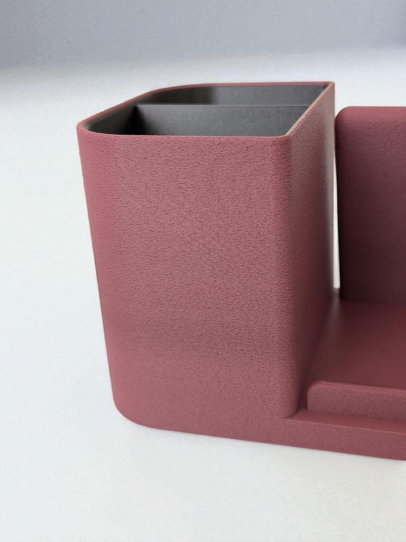 Schreibtisch Organizer mit Smartphone-Halter, Stiftehalter, Büro Aufbewahrung, 3D-Druck