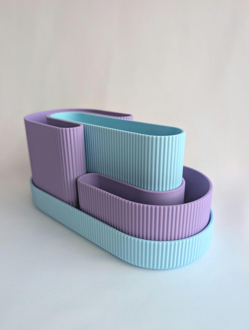 Modularer Schreibtischorganizer aus PLA-Kunststoff, minimalistisch, mit 2 herausnehmbaren Einsätzen