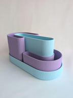 Modularer Schreibtischorganizer aus PLA-Kunststoff, minimalistisch, mit 2 herausnehmbaren Einsätzen