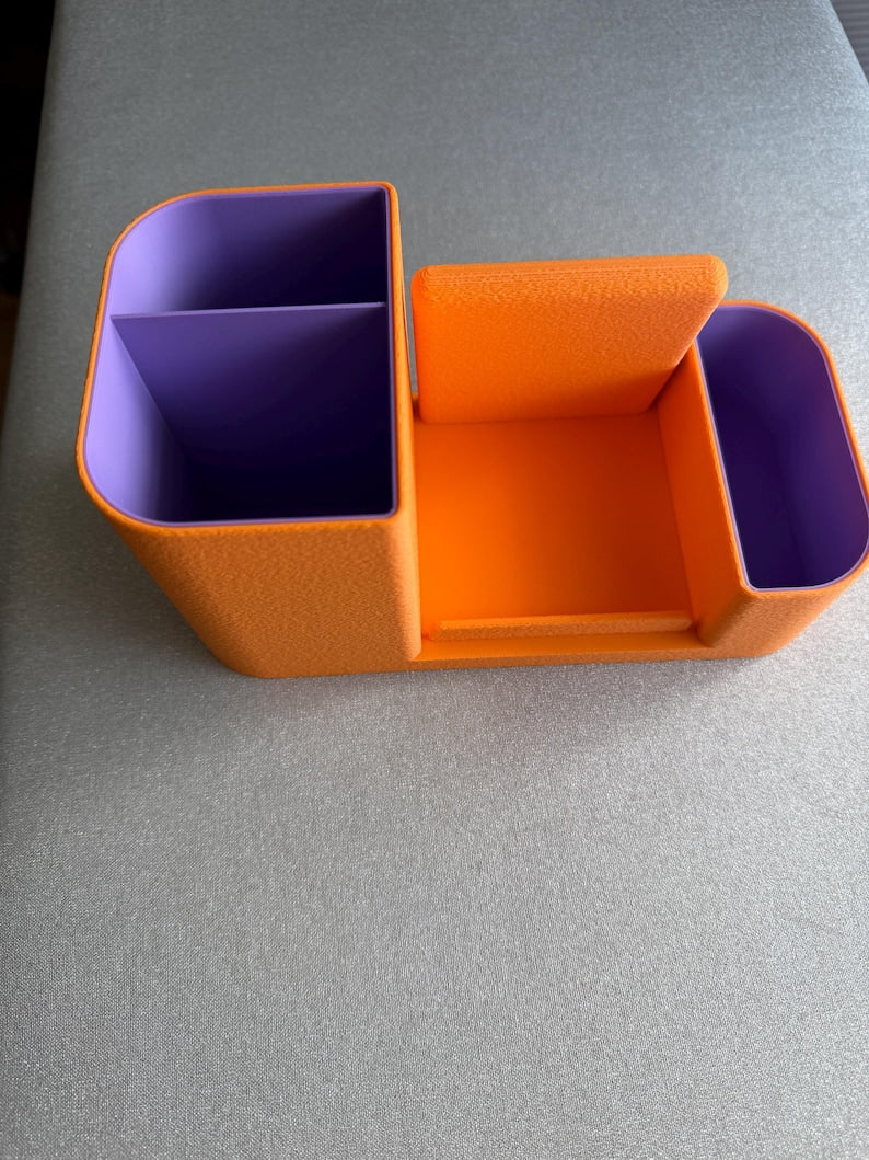 Schreibtisch Organizer mit Smartphone-Halter, Stiftehalter, Büro Aufbewahrung, 3D-Druck