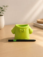 Pullover-Stiftehalter mit Schleife, 3D-gedruckter Stiftebecher, Schreibtischorganizer, PLA, 12 cm x 8 cm x 8 cm, 1 Stück