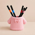 Pullover-Stiftehalter mit Schleife, 3D-gedruckter Stiftebecher, Schreibtischorganizer, PLA, 12 cm x 8 cm x 8 cm, 1 Stück