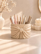 3D-gedruckter Schleifen-Stiftehalter, Stiftebecher mit drapiertem Design, Schreibtisch-Organizer für Stifte