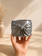 3D-gedruckter Schleifen-Stiftehalter, Stiftebecher mit drapiertem Design, Schreibtisch-Organizer für Stifte
