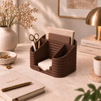Schreibtisch Organizer mit Fächern, Stiftehalter und Dokumentenablage für Homeoffice und Büro
