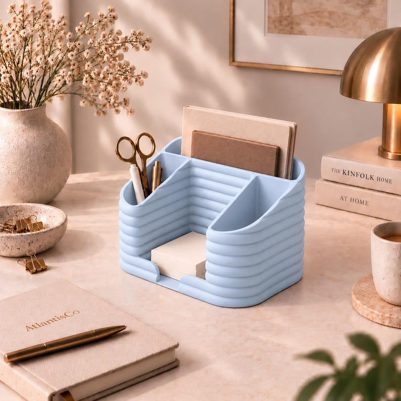 Schreibtisch Organizer mit Fächern, Stiftehalter und Dokumentenablage für Homeoffice und Büro