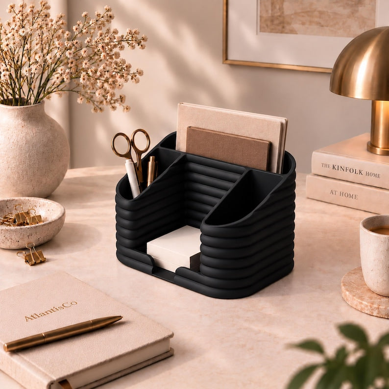 Schreibtisch Organizer mit Fächern, Stiftehalter und Dokumentenablage für Homeoffice und Büro