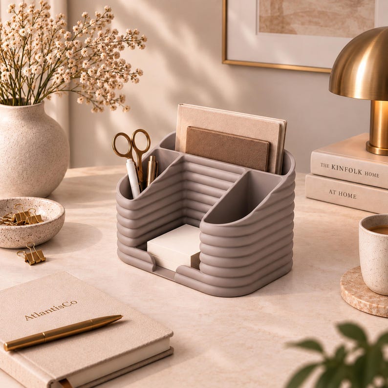 Schreibtisch Organizer mit Fächern, Stiftehalter und Dokumentenablage für Homeoffice und Büro