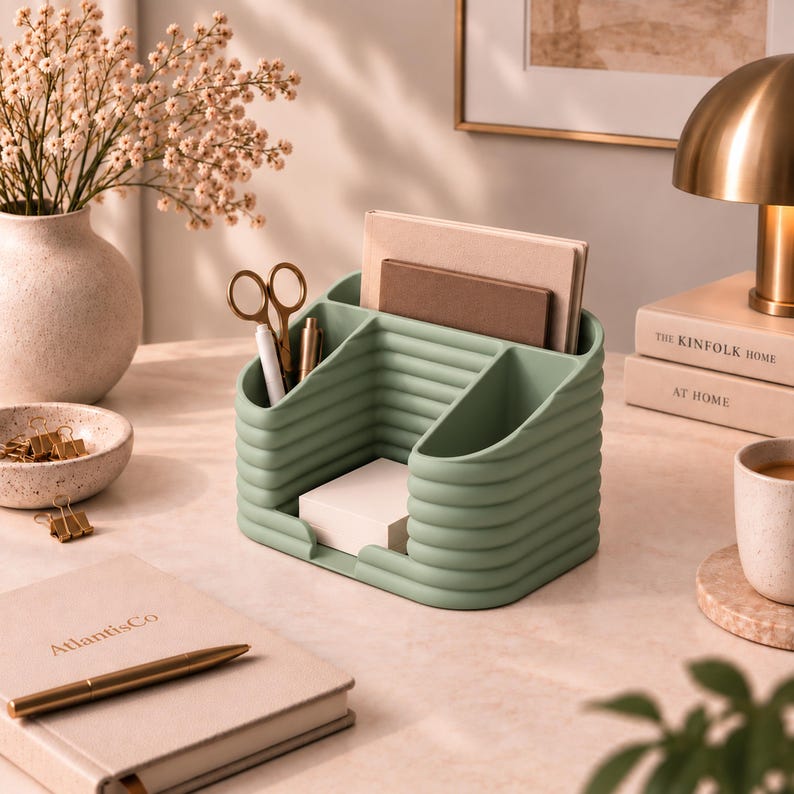 Schreibtisch Organizer mit Fächern, Stiftehalter und Dokumentenablage für Homeoffice und Büro
