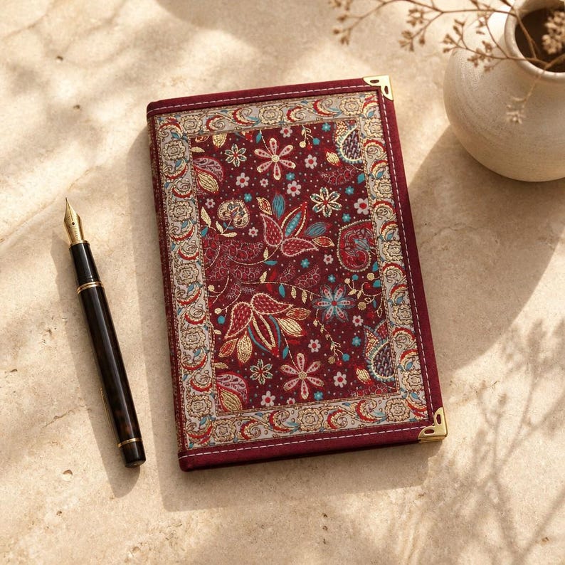 Handgemachtes Notizbuch mit gewebtem Kilim-Muster, liniert, 100 Seiten, 14 x 20 cm, für Schriftsteller und Reisen