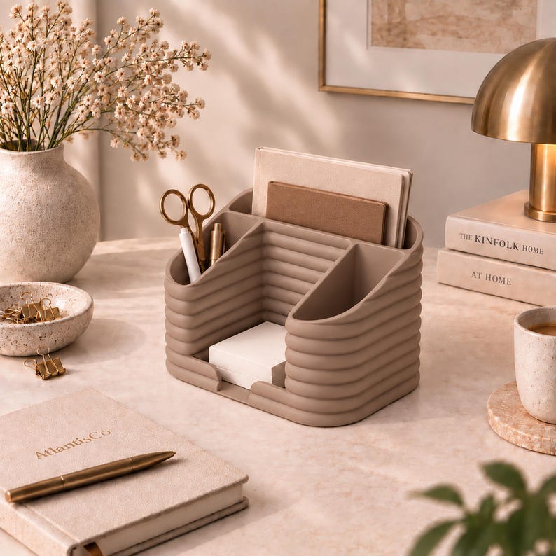Schreibtisch Organizer mit Fächern, Stiftehalter und Dokumentenablage für Homeoffice und Büro